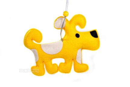 фетровая елочная игрушка, сувениры символ года, год собаки символы сувениры, сувенир символ 2018 года, сувенир собака оптом, собака подарок из фетра