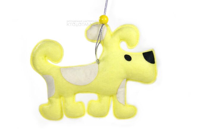 фетровая елочная игрушка, сувениры символ года, год собаки символы сувениры, сувенир символ 2018 года, сувенир собака оптом, собака подарок из фетра