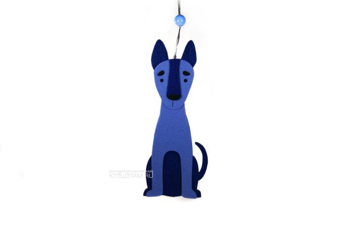 собака сувенир из ткани, новогодние сувениры 2018 год собаки, сувенир собака символ года из фетра оптом, елочные игрушки из фетра оптом