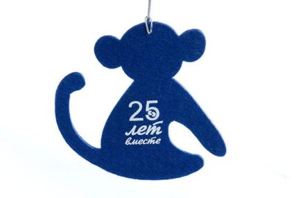 сувениры из войлока, игрушки с логотипом, обезьянка из фетра