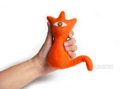 Сувенир мягкая игрушка из антистресс из войлока в виде кота