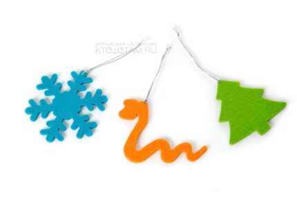 Сувениры из фетра, новогодний набор с символом года 2013