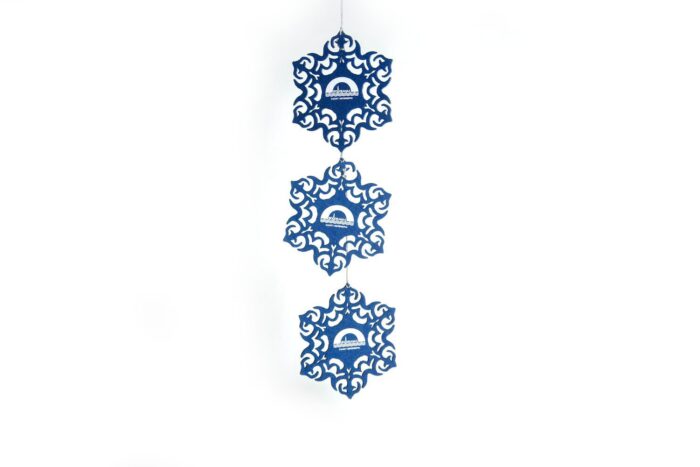 снежинка из фетра с логотипом