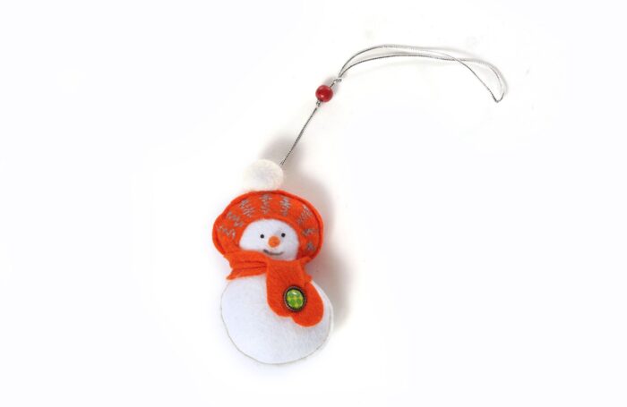 снеговик, новогодний набор елочных игрушек в ретро стиле, елочные игрушки ручной работы