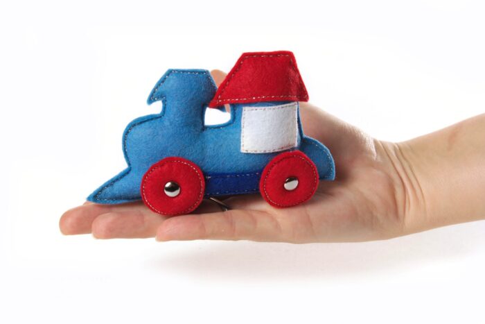 паровозик, набор мягких игрушек на тему "транспорт", елочные игрушки из фетра ручной работы