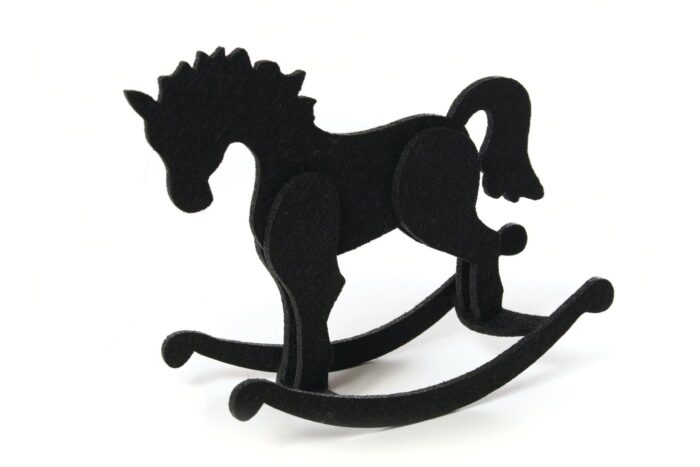 лошадка из фетра, сувенир лошадка-качалка с логотипом
