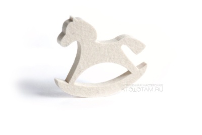 игрушки из натурального войлока, елка, лошадка качалка и сердце, набор