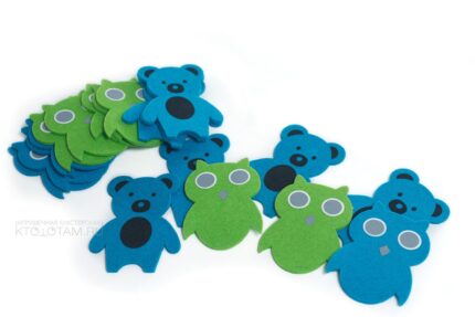 игрушки из фетра с аппликацией, сова и медведь из войлока, персонаж по макету на заказ