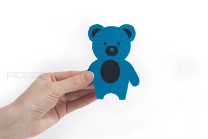 игрушки из фетра с аппликацией, медведь фетровый, персонаж по макету на заказ