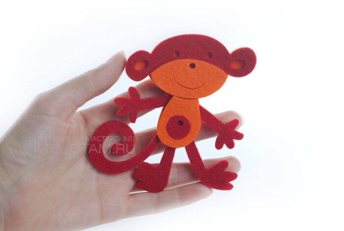 обезьянки , символ 2016 года обезьяны, игрушки из фетра, фетровая игрушка, фетровые подарки