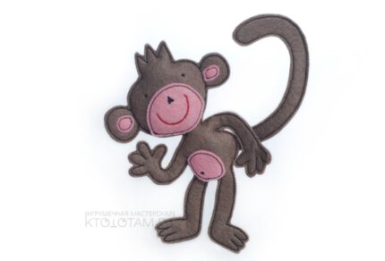 символ года обезьянка, новогодние сувениры 2016, обезьянка из фетра, новогодние игрушки ручной работы, новогодние подарки из войлока