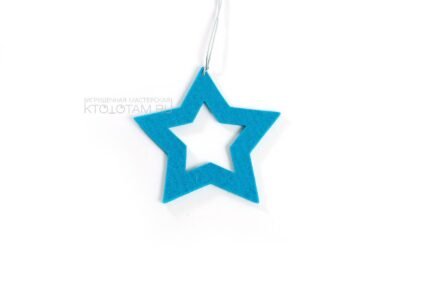 звезда из войлока, сувенир, набор новогодних игрушек из фетра (натуральная шерсть 3мм) на заказ из войлока