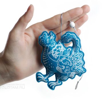 символ года петух елочная игрушка из фетра, авторский дизайн Феликс Данкевич, капсульная коллекция Славянские Сказки