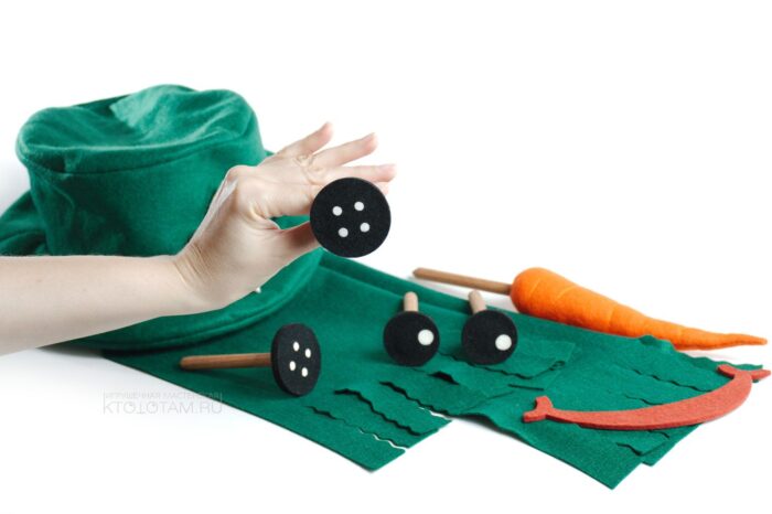 подарочный набор для лепки снеговика с логотипом, шляпа для снеговика, мягкая-игрушка морковка, нос, рот, глаза и пуговицы с креплением для снега