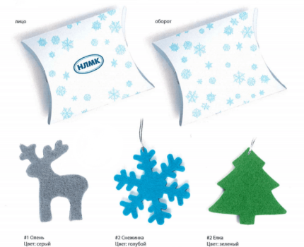 елочная игрушка, фетровая снежинка, елочная игрушка из листового войлока, фигурка из фетра на заказ с логотипом