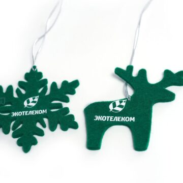 снежинка с логотипом, фетровая снежинка , олень из фетра, фтровый олень елочная игрушка из листового войлока, фигурка из фетра на заказ с логотипом