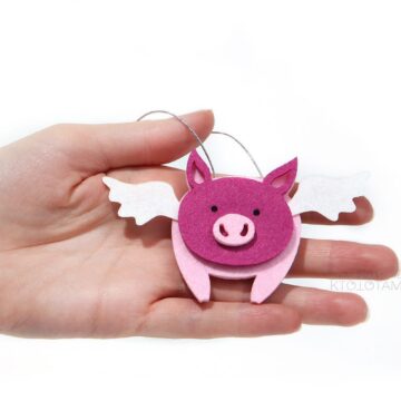 елочная игрушка конструктор свинка