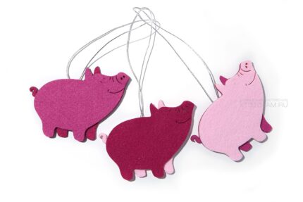 ёлочная игрушка свинья двухслойная, с большим полем для нанесения, год свиньи кабана 2019 сувениры, купить сувениры с символом 2019 года, символы 2019 года сувениры, сувенир свинья 2019, сувенир символ 2019 года