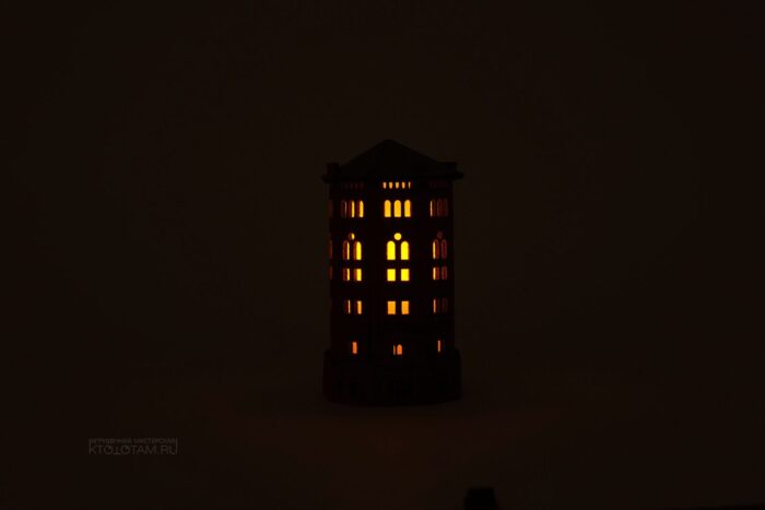 эксклюзивный корпоративный подарок из фетра в виде водонапорной башни, фетровый сувенир ночник, сувенир с дополненной реальностью, gift with augmented reality