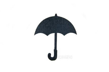 значок зонтик из фетра, зонт фетровый, производство фетровых промо сувениров на заказ