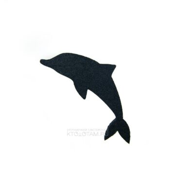 значок дельфин из фетра, производство фетровых промо сувениров на заказ