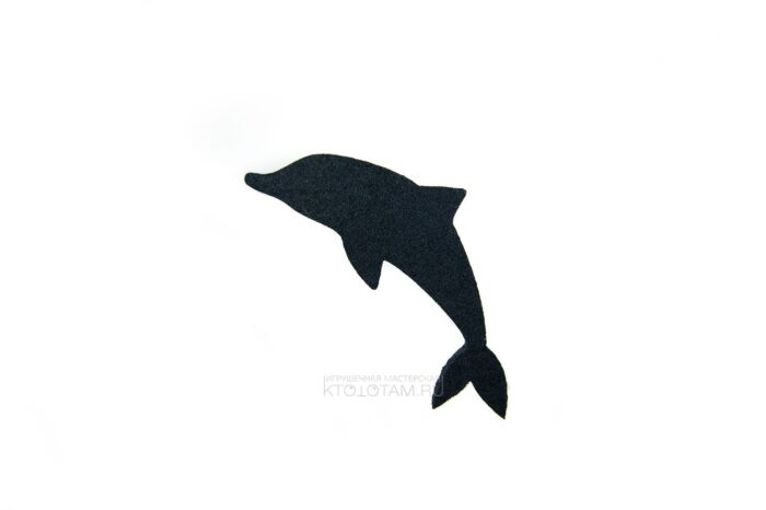 значок дельфин из фетра, производство фетровых промо сувениров на заказ
