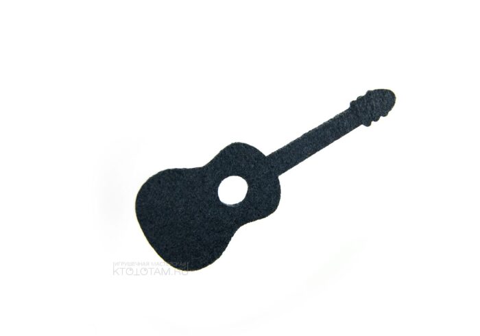 значок гитара из фетра, производство фетровых промо сувениров на заказ