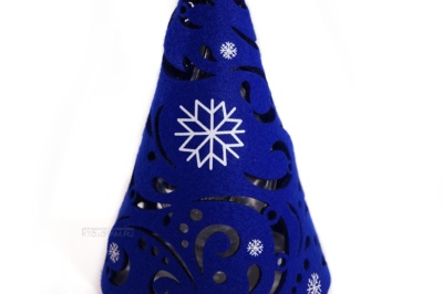 подарок из фетра в виде ёлочки, фетровый сувенир ночник новогодняя ёлка, сувенир с дополненной реальностью, gift with augmented reality