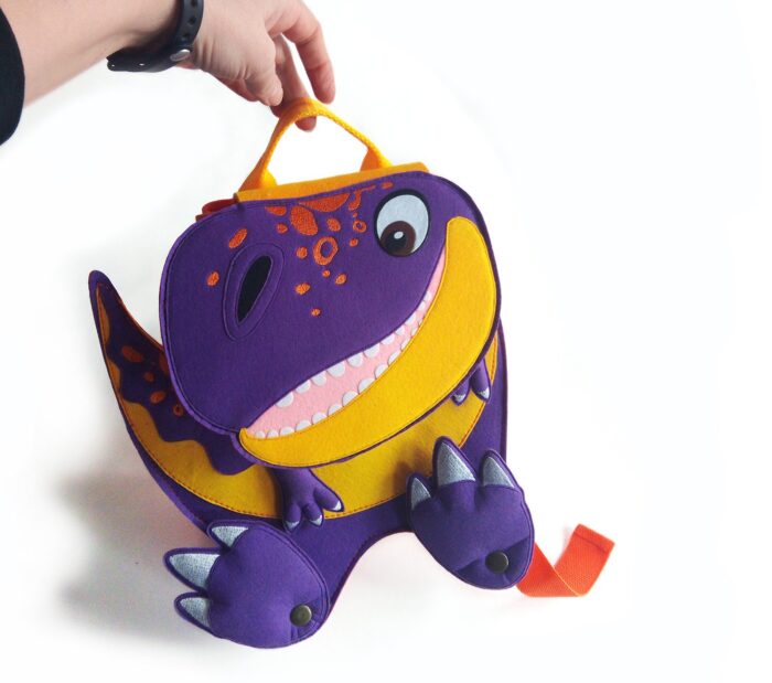 рюкзак в виде динозавра персонажа заказчика тираж оптом на заказ