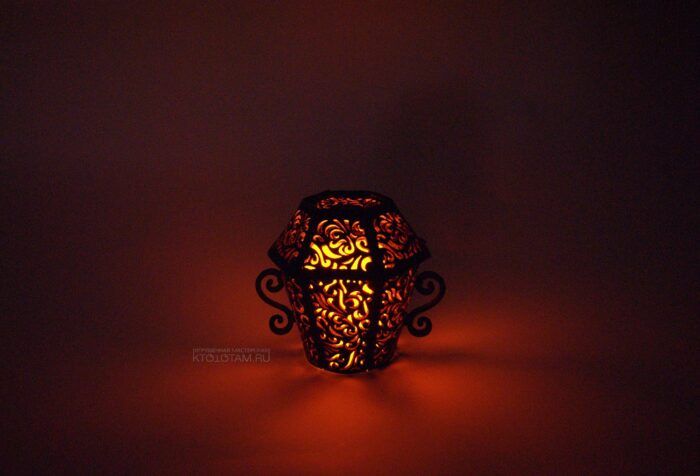 ночник из фетра ретро фонарь со светодиодами на заказ с имитацией живого огня
