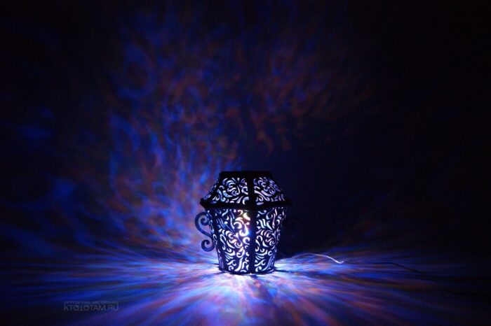 ночник из фетра ретро фонарь со светодиодами на заказ с разноцветным свечением