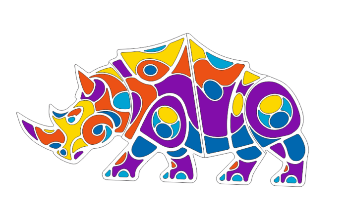 носорог пазл из фанеры корпоративный символ маскот на заказ