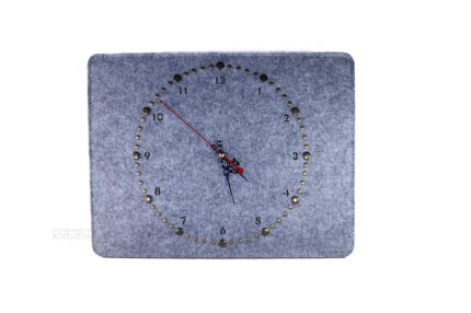 часы из фетра серые с большим полем для печати