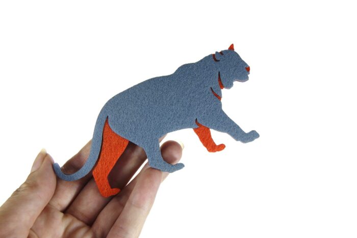 тигр елочная игрушка из фетра новогодние корпоративные подарки с логотипом