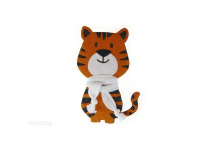 ёлочная игрушка Тигр в шарфике сувенир символ года с логотипом на заказ