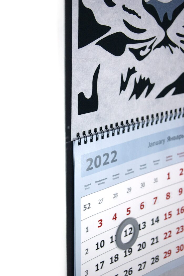 корпоративный календарь с шапкой из фетра индивидуальный дизайна заказ 31 карман