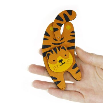 елочная игрушка тигр из фетра подарки с логотипом на новый год