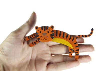 Елочная игрушка тигр новогодние подарки символы года с логотипом на заказ из фетра
