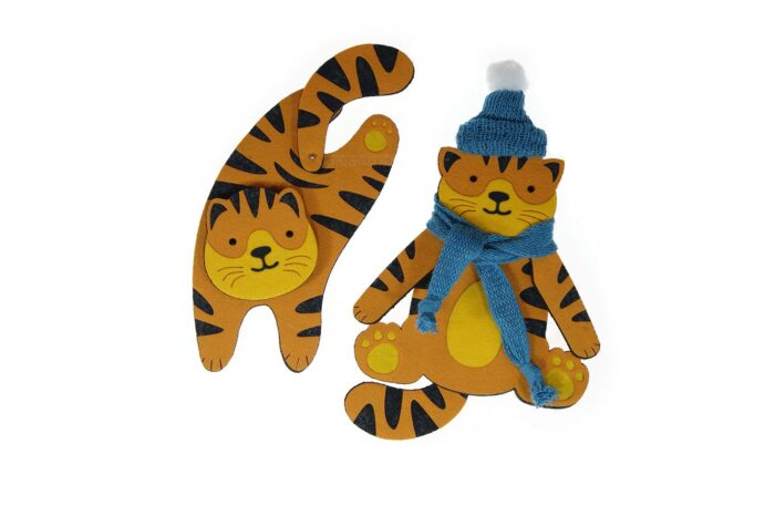 текстильный символ игрушка тигр год 2022 изготовление корпоративных подарков с логотипом