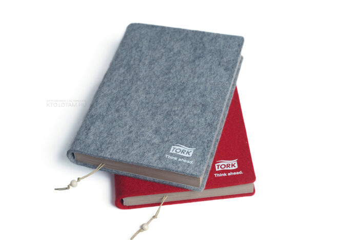 Блокнот-книга с логотипом компании из фетра с индивидуальной обложкой, блокнот с закладкой на заказ