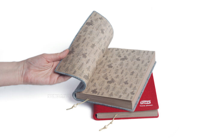 Блокнот-книга с логотипом компании из фетра с индивидуальной обложкой, блокнот с закладкой на заказ