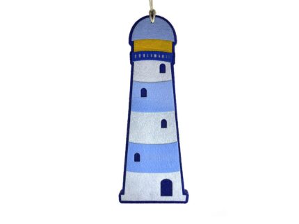 маяк морские ёлочные игрушки из переработанного фетра на заказ