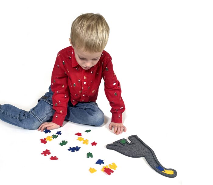 Динозавр, пазл вкладыш для малышей, обучающая игра из фетра развивающие игры из фетра, подарок для мальчика или девочки