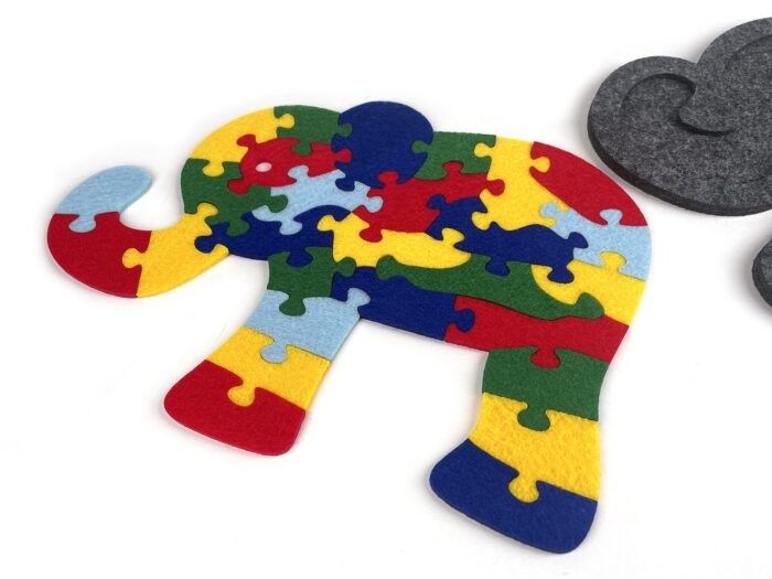 слон, пазл вкладыш для малышей, обучающая игра из фетра развивающие игры из фетра, подарок для мальчика или девочки