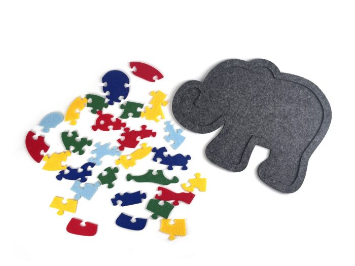 слон, пазл вкладыш для малышей, обучающая игра из фетра развивающие игры из фетра, подарок для мальчика или девочки