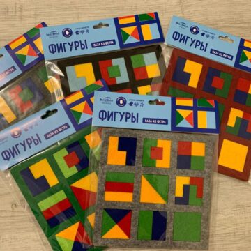 развивающая, обучающая игра из фетра пазл вкладыш для малышей геометрия