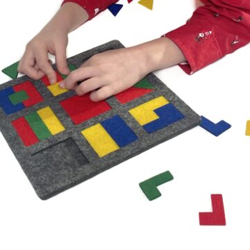 Квадрат, обучающая игра из фетра пазл вкладыш для малышей, развивающие игры из фетра, геометрический пазл, подарок для мальчика или девочки