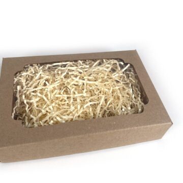 коробка крафт с наполнителем для упаковки ёлочных игрушек