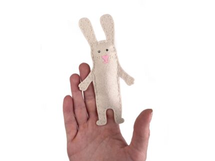пальчиковые игрушки из фетра заяц