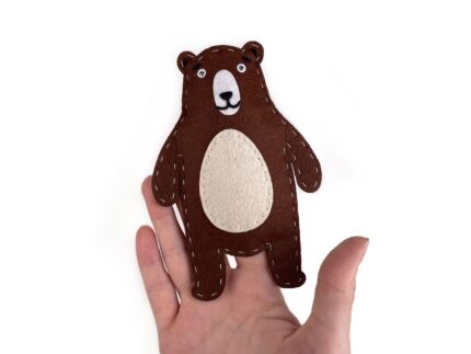 пальчиковые игрушки из фетра медведь
